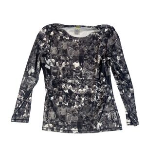 Burton DryRide All Over Crowd Print Long Sleeve Top Mens L Base Layer